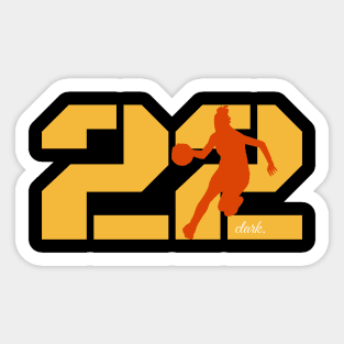 Caitlin Clark Jersey Number 22 Cool Typography BP6 Sticker